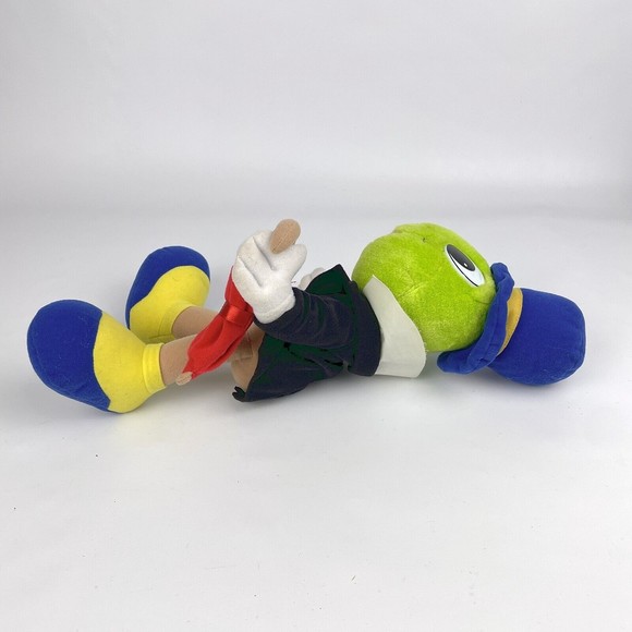 Vintage 1992 Mattel 15" Jiminy Cricket Stuffed Plush Toy w/ Umbrella Pinocchio - Picture 12 of 12